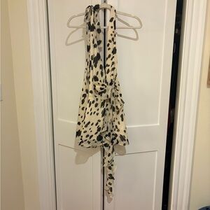 Abercrombie & Fitch Cream and Black Spot Print Top